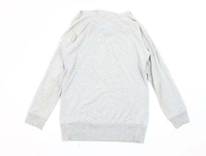 Back view of Genuine Grey unisex adults university pullover hoodie, size 18