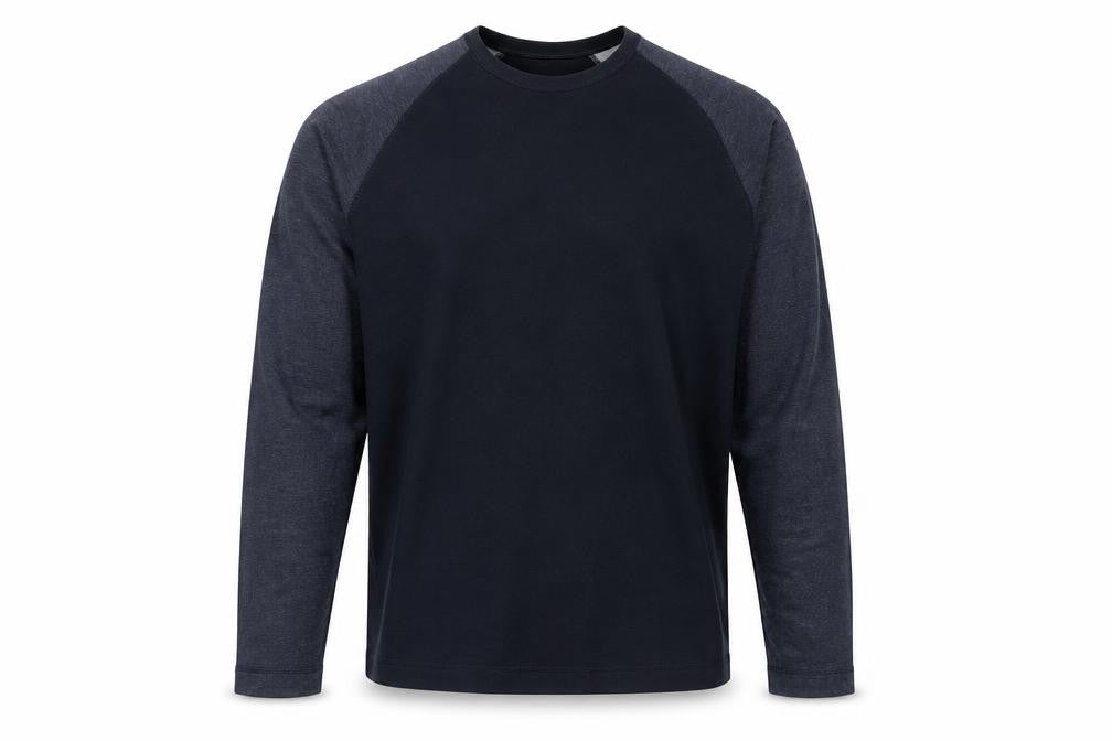 District Men's Blue Cotton Crew Neck Sweatshirt L