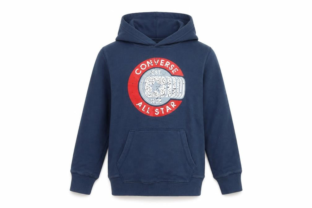 Converse Boys Blue Pullover Hoodie 12-13 Years Graphic Logo