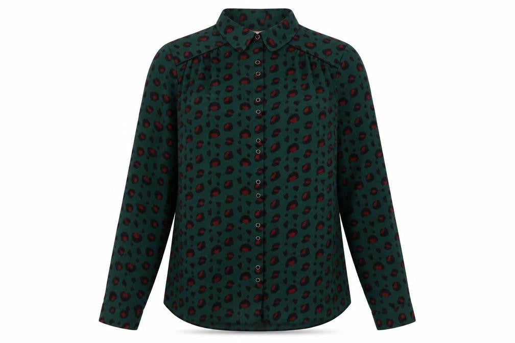Joe Browns Women's Green Animal Print Blouse Size 14