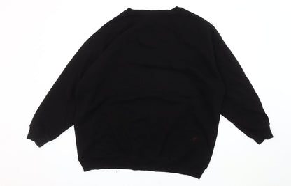 Preloved Disney Unisex Black Pullover Sweatshirt M - Back
