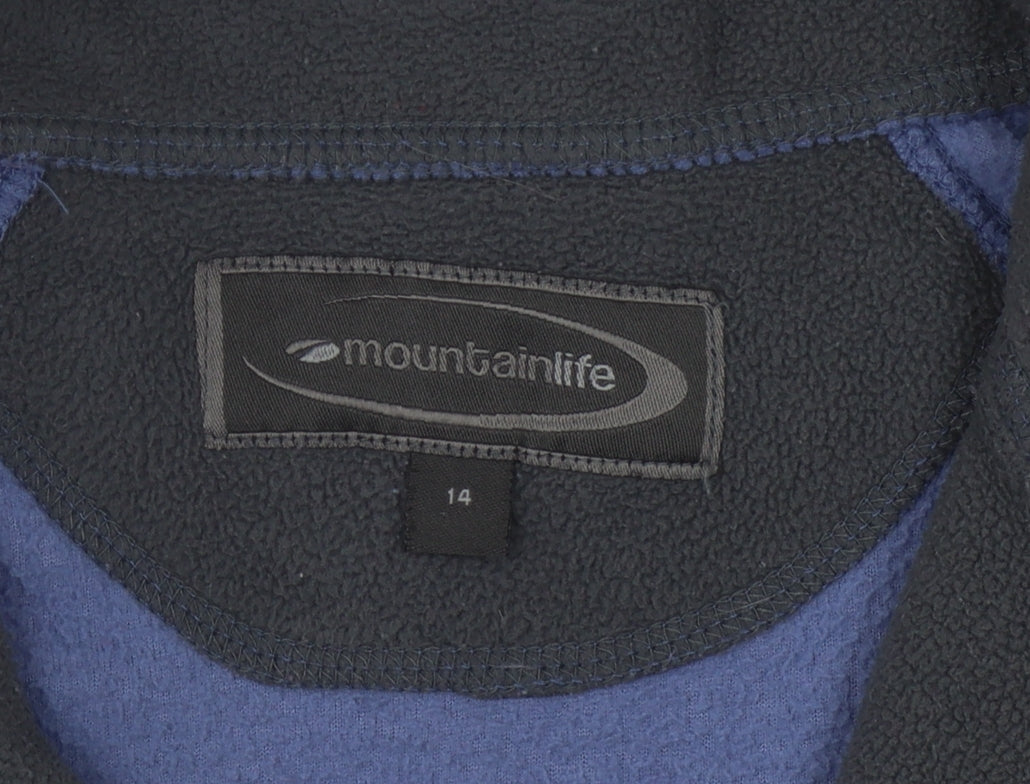 Mountainlife Women's Blue Microfleece Pullover, Size 14