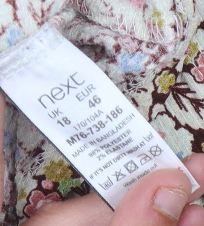 Next Women's Multicoloured Floral Blouse Size 18