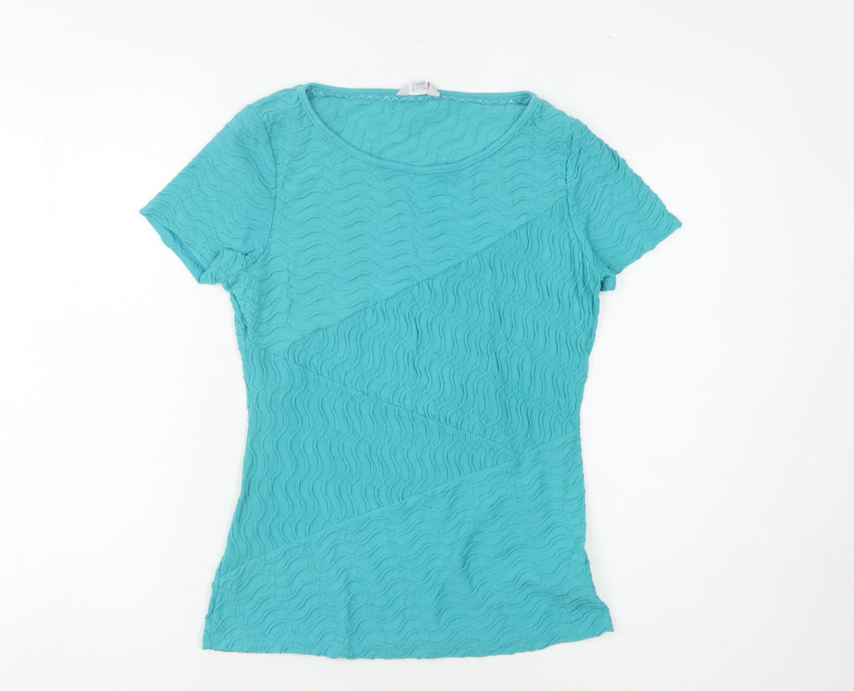 Marks & Spencer Women's Blue T-Shirt Size 10