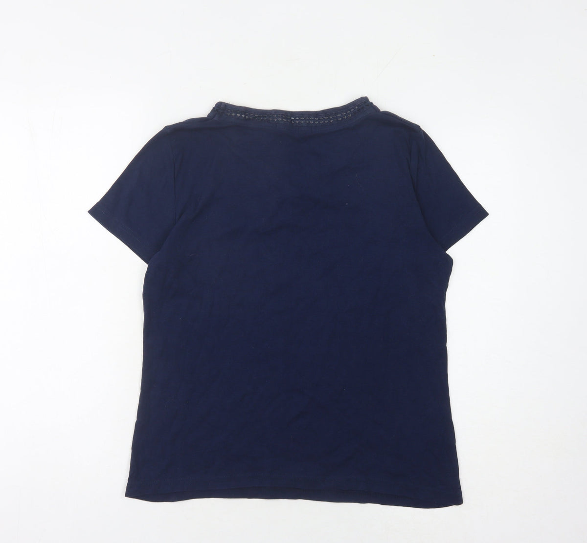 Anna Rose Women's Blue Short Sleeve Basic T-Shirt - M