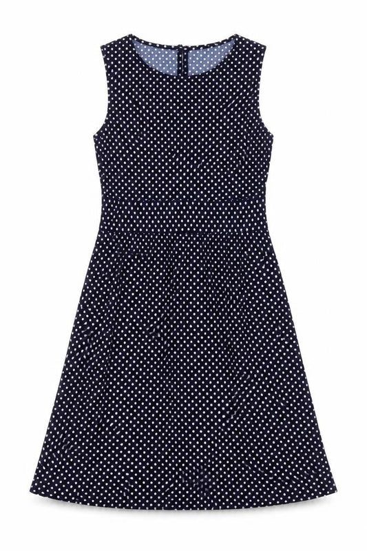Oasis Blue Polka Dot A-Line Dress for Women - Size M