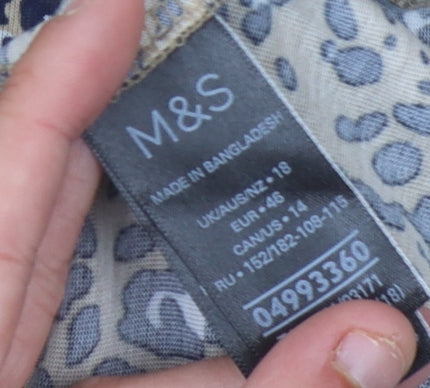 Marks and Spencer Women's Multicoloured Long Sleeve Top