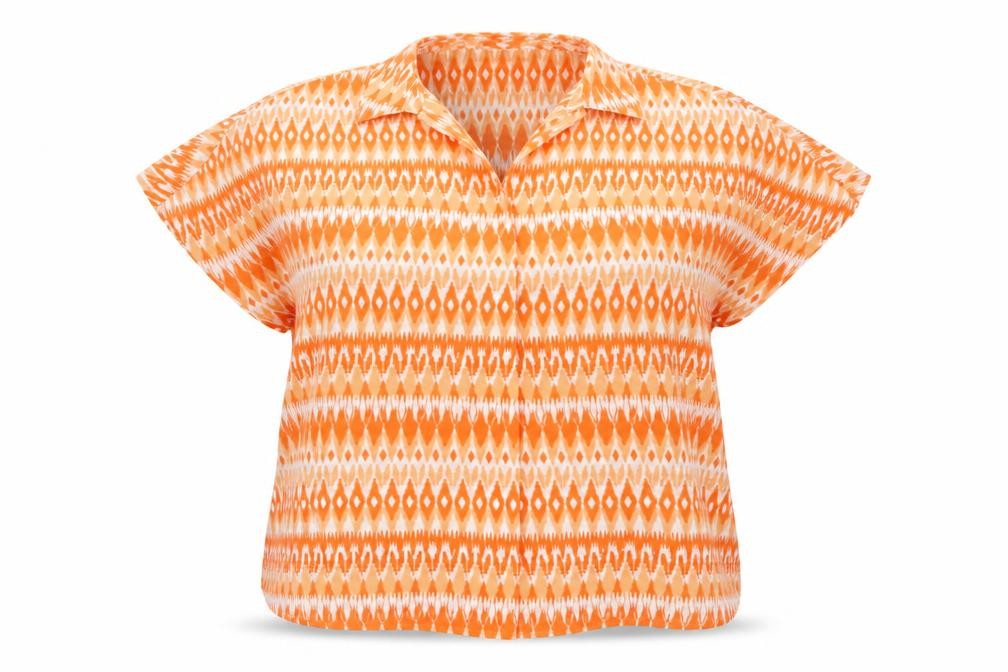 Marks & Spencer Women's Orange Geometric Blouse