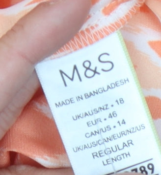 Marks & Spencer Women's Orange Geometric Blouse