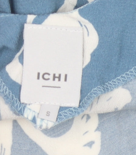 ICHI Women's Blue Floral Camisole Tank Top Size S
