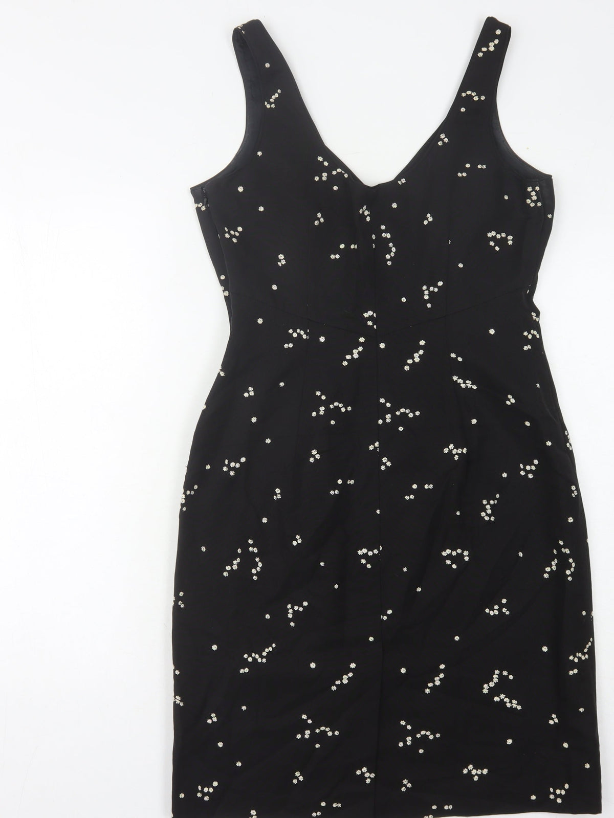 Coast Women's Black Bodycon Dress, Size 12, Beaded