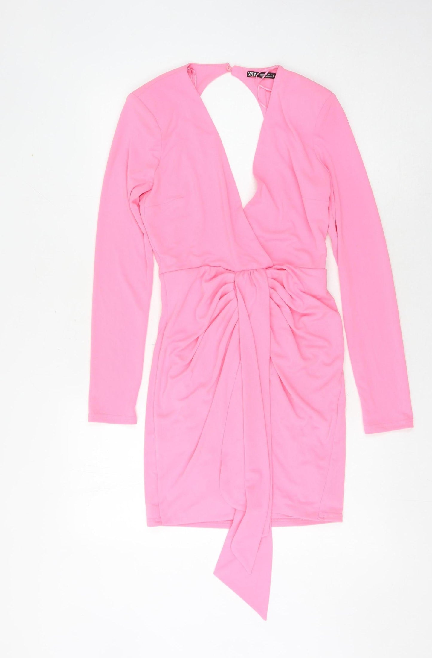 Zara Women's Pink XS Wrap Dress Party Wear