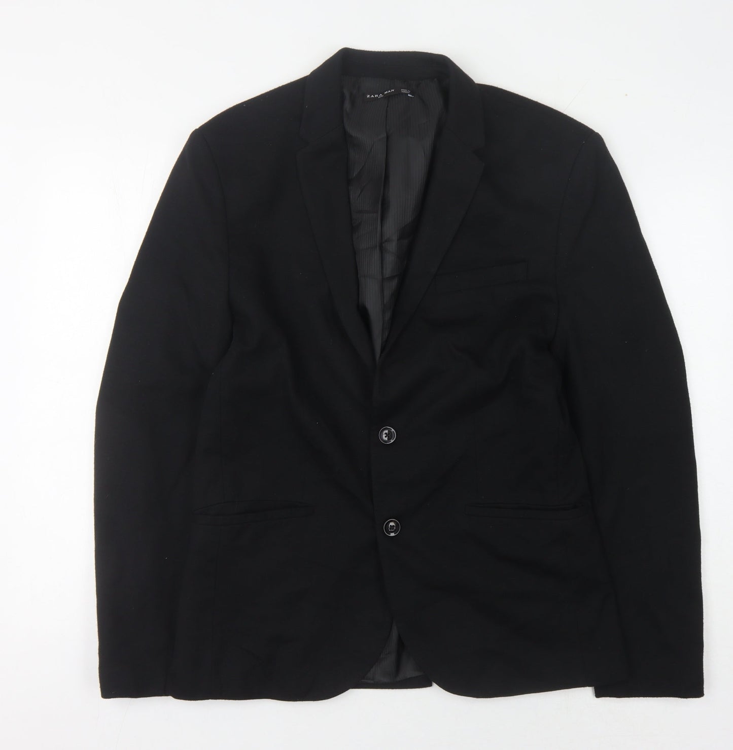 Zara Men Black Blazer Size 40 Formal Jacket