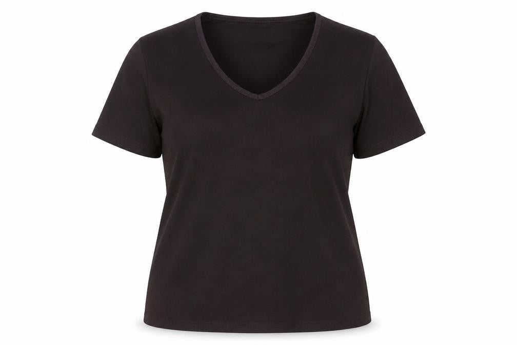 Berkertex Women's Brown V-Neck T-Shirt, Size 18