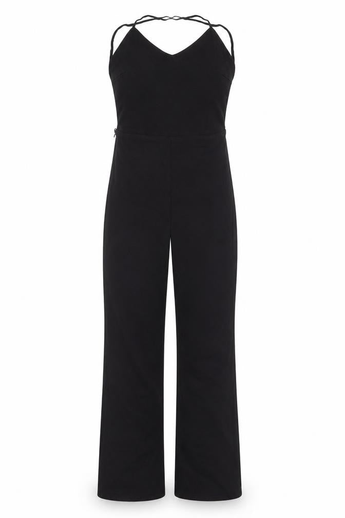 Bershka Women's Black Jumpsuit, Flared, Size S