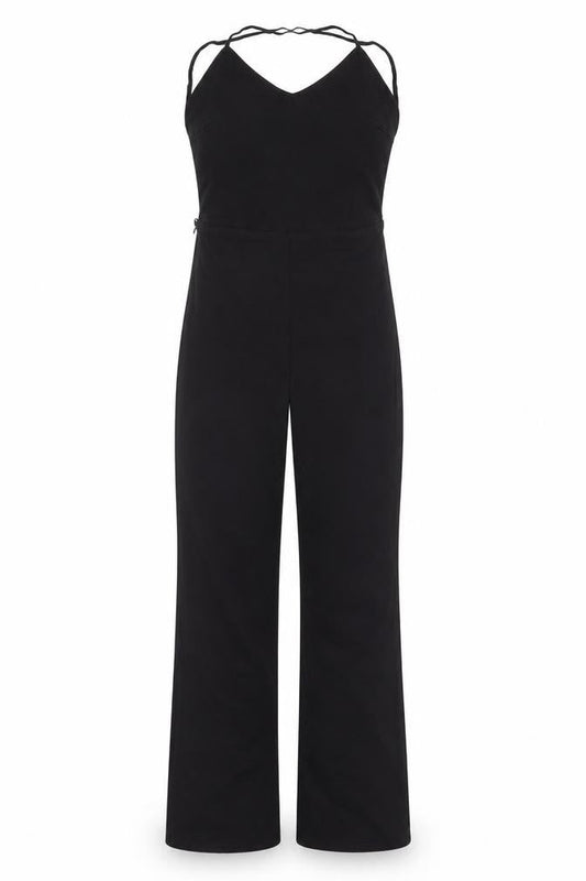 Bershka Women's Black Jumpsuit, Flared, Size S