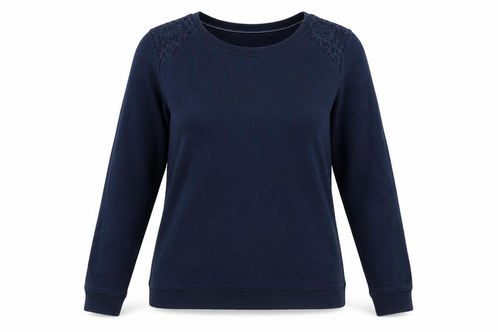 Fat Face Women's Blue Cotton Pullover Sweatshirt Size 14