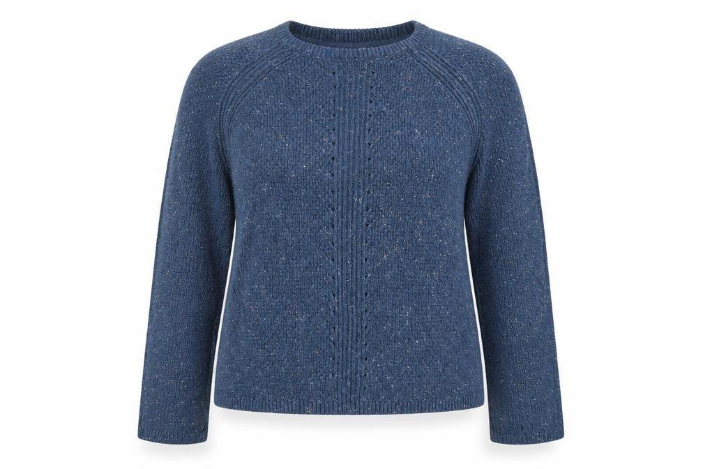 Patract Women's Blue Chunky-Knit Jumper, UK 12
