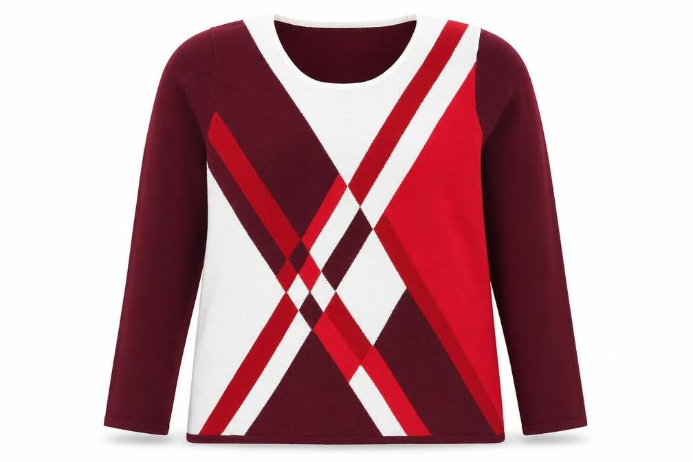 Damart Women's Multicoloured Argyle Jumper XL