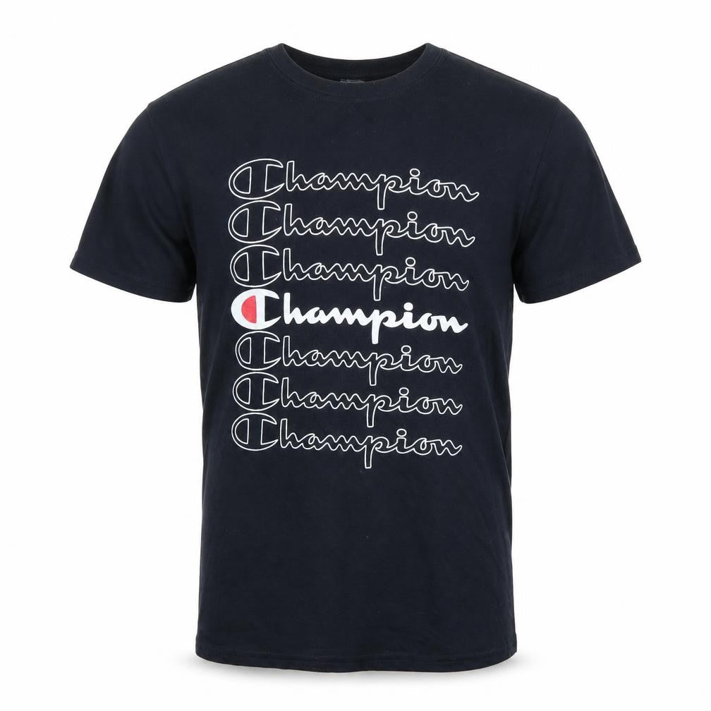 Champion Men's Black Medium Logo T-Shirt