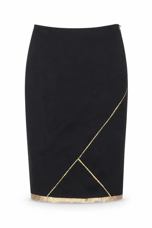 Adolfo Dominguez Women's Black Midi Pencil Skirt, Size 10