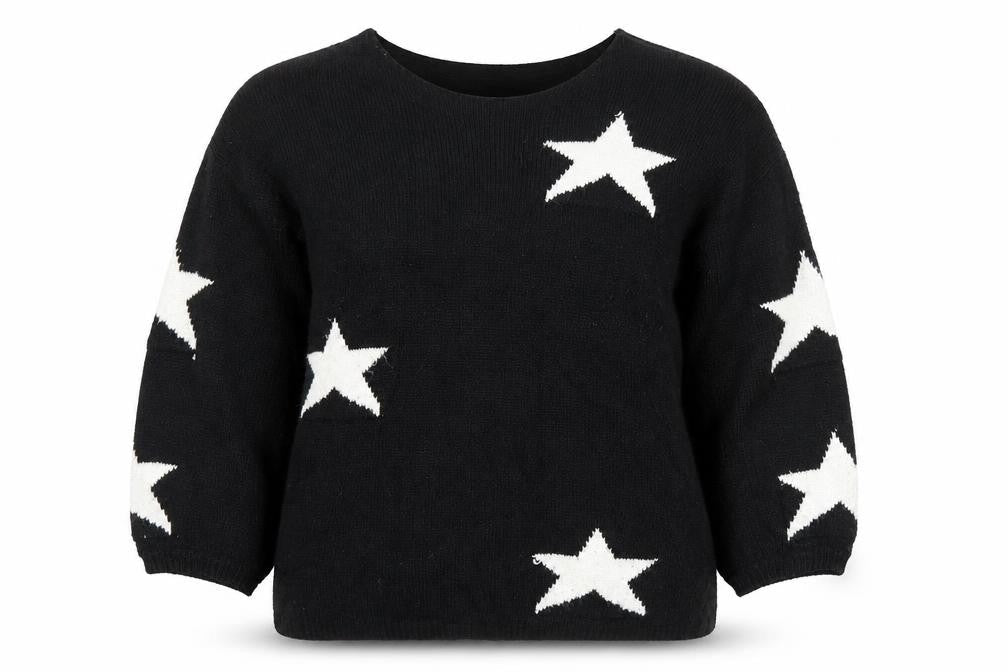 Izabel London Women's Black Star Jumper Size 14