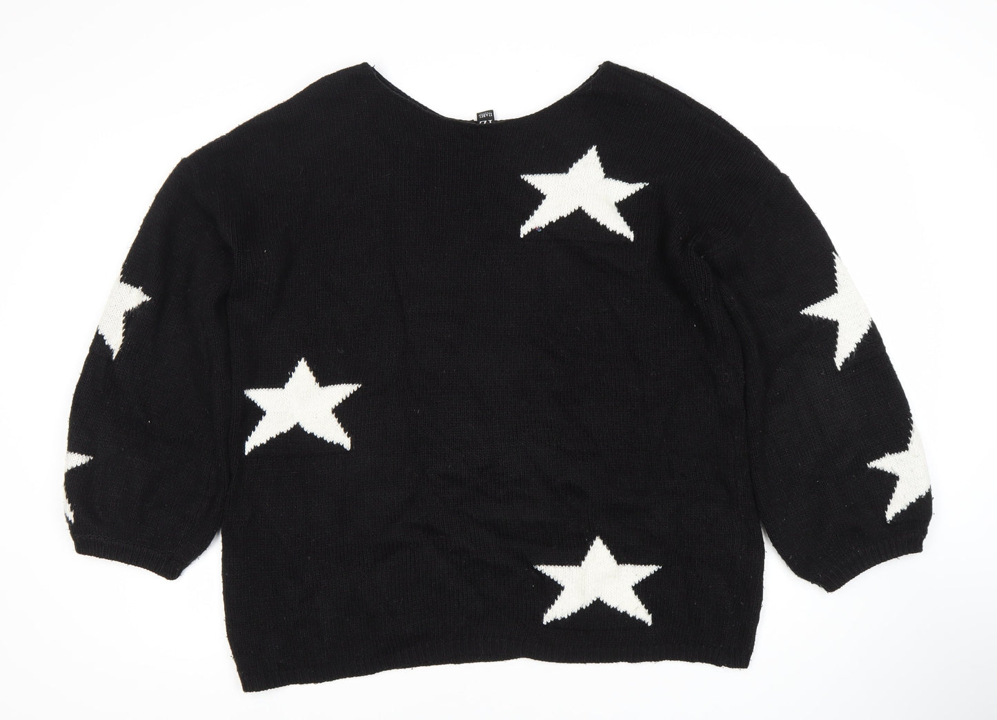 Izabel London Women's Black Star Jumper Size 14
