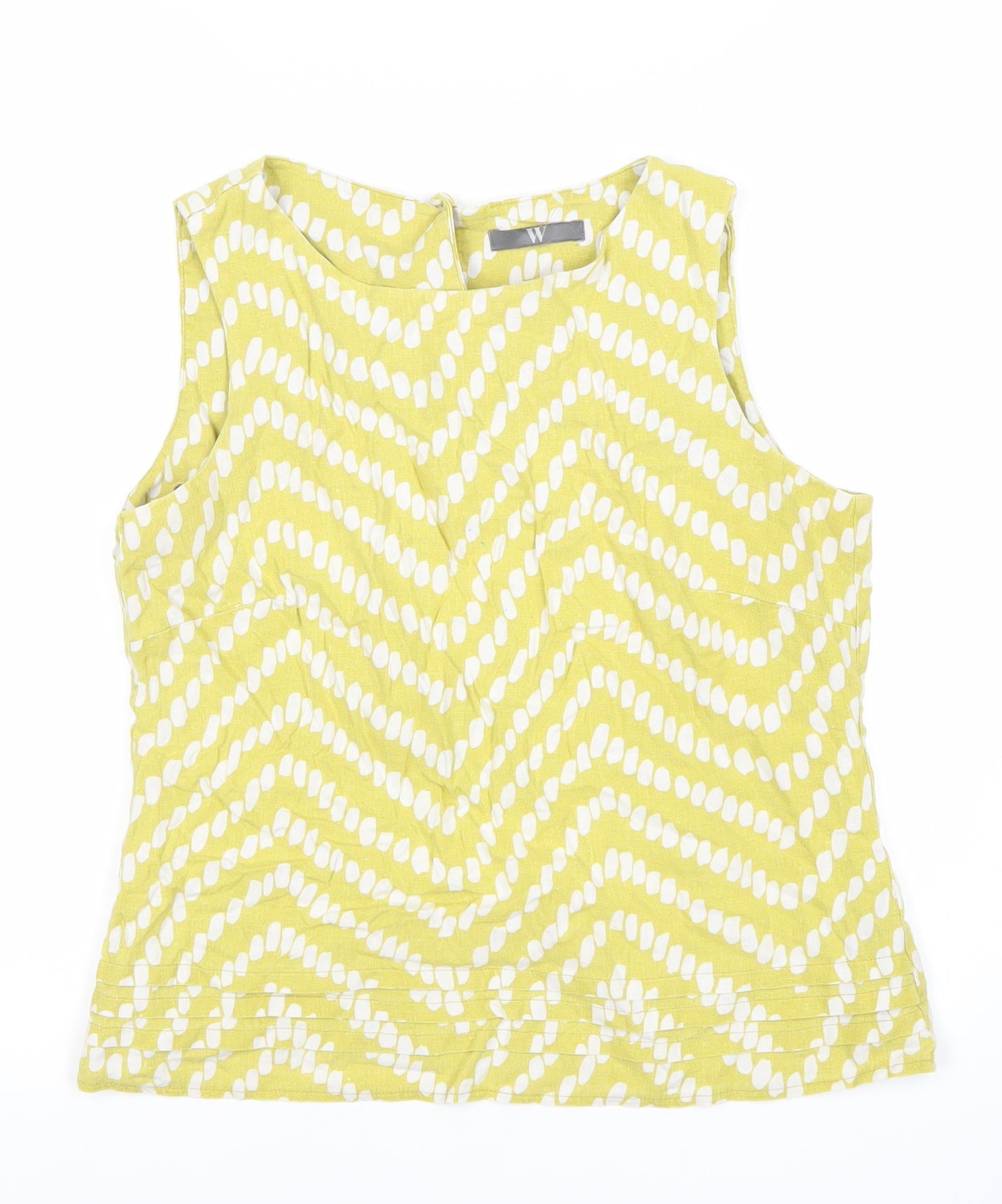 BHS Women's Yellow Geometric Blouse Size 12