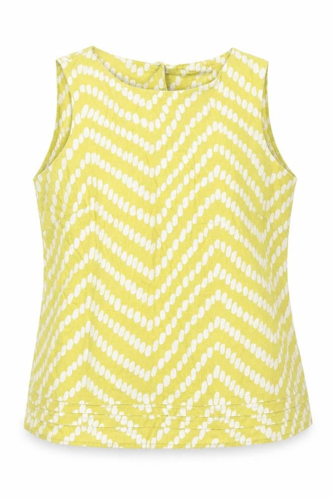 BHS Women's Yellow Geometric Blouse Size 12