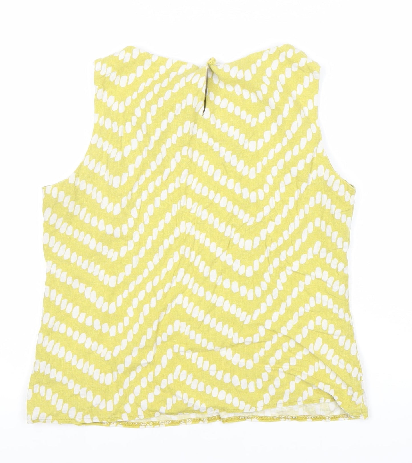 BHS Women's Yellow Geometric Blouse Size 12