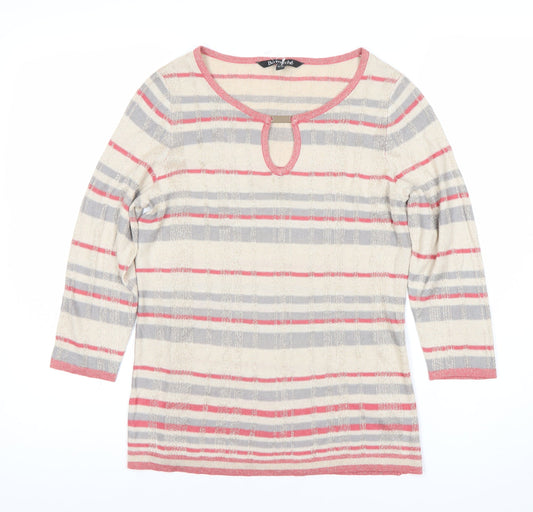 Bonmarche Women's Multicoloured Striped Jumper Size 8