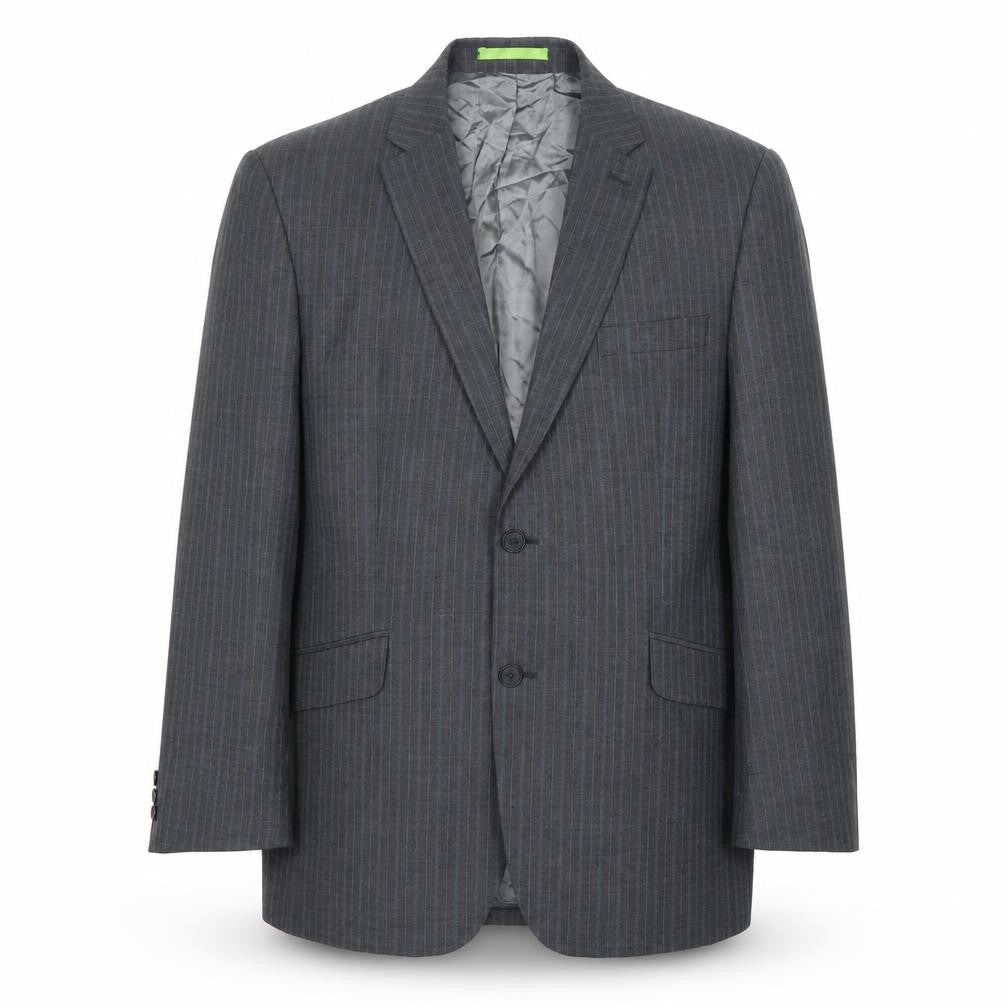 Limehaus Men's Grey Striped Suit Jacket - 42
