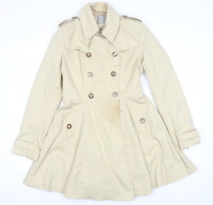 Additional front view of ASOS Women’s Beige Trench Coat, size UK 8