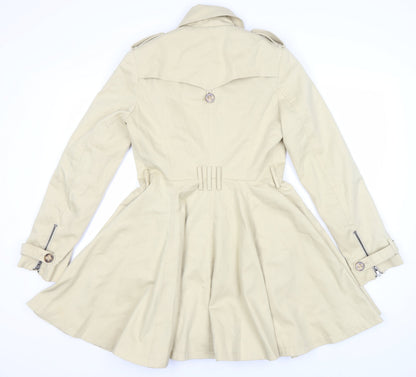 Back view of ASOS Women’s Beige Trench Coat, size UK 8