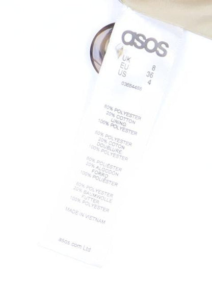 Close-up detail of ASOS Women’s Beige Trench Coat, size UK 8