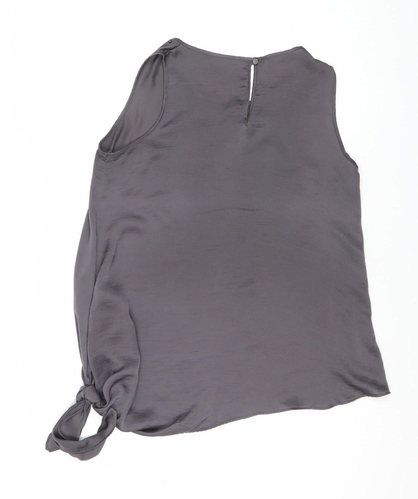 Roman Women's Grey Sleeveless Studded Top Size 12