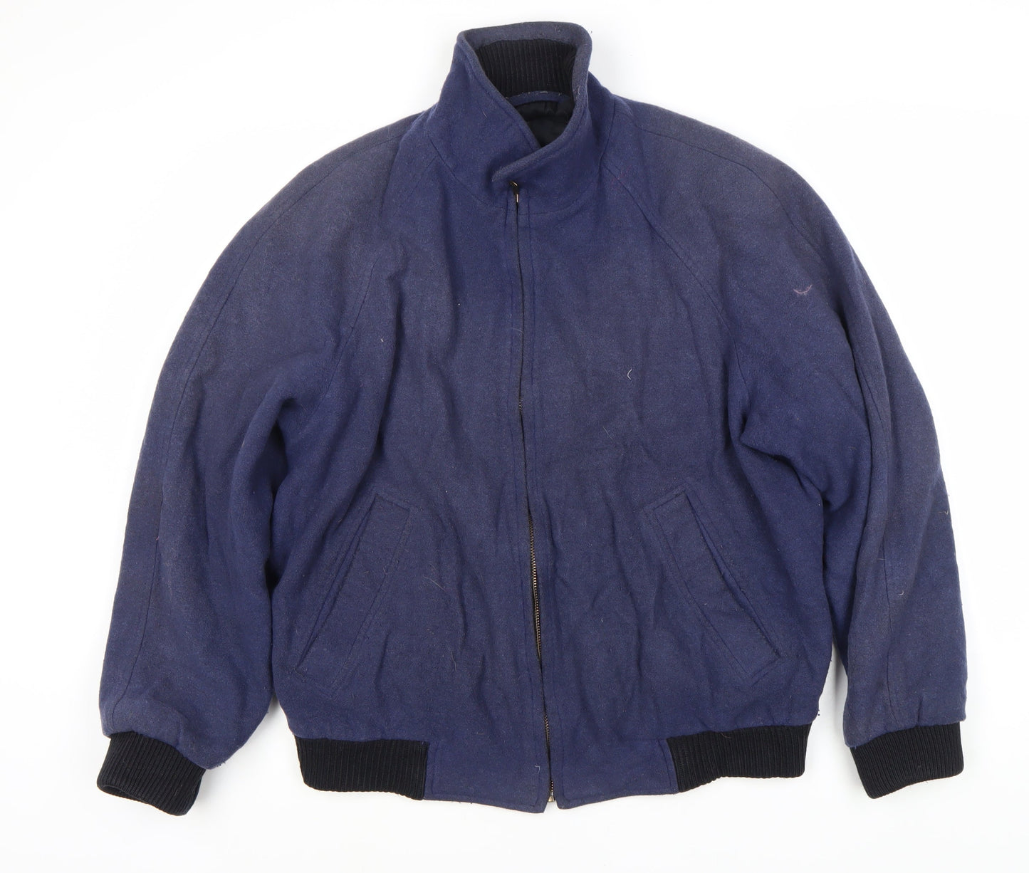 Marks & Spencer Men's Large Blue Wool Blend Jacket