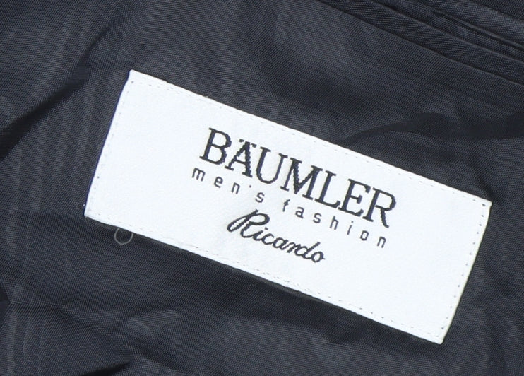 Bäumler Men's Black Double Vented Polyester Blend Tuxedo Jacket Size 41