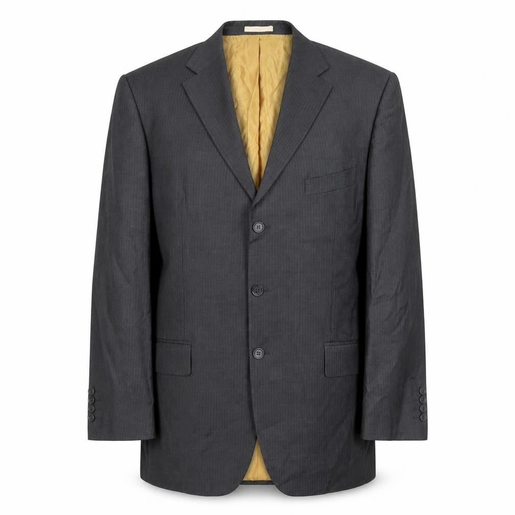 Greenwoods Men's Grey 42R Single-Breasted Blazer