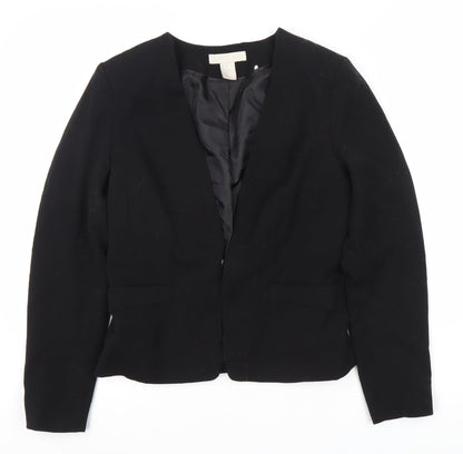 H&M Black Women's Blazer Size 10 Regular Fit