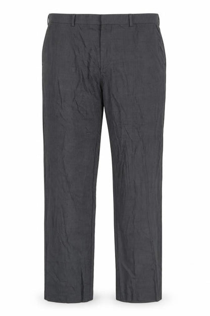 River Island Men's Black Wool Blend Straight Trousers