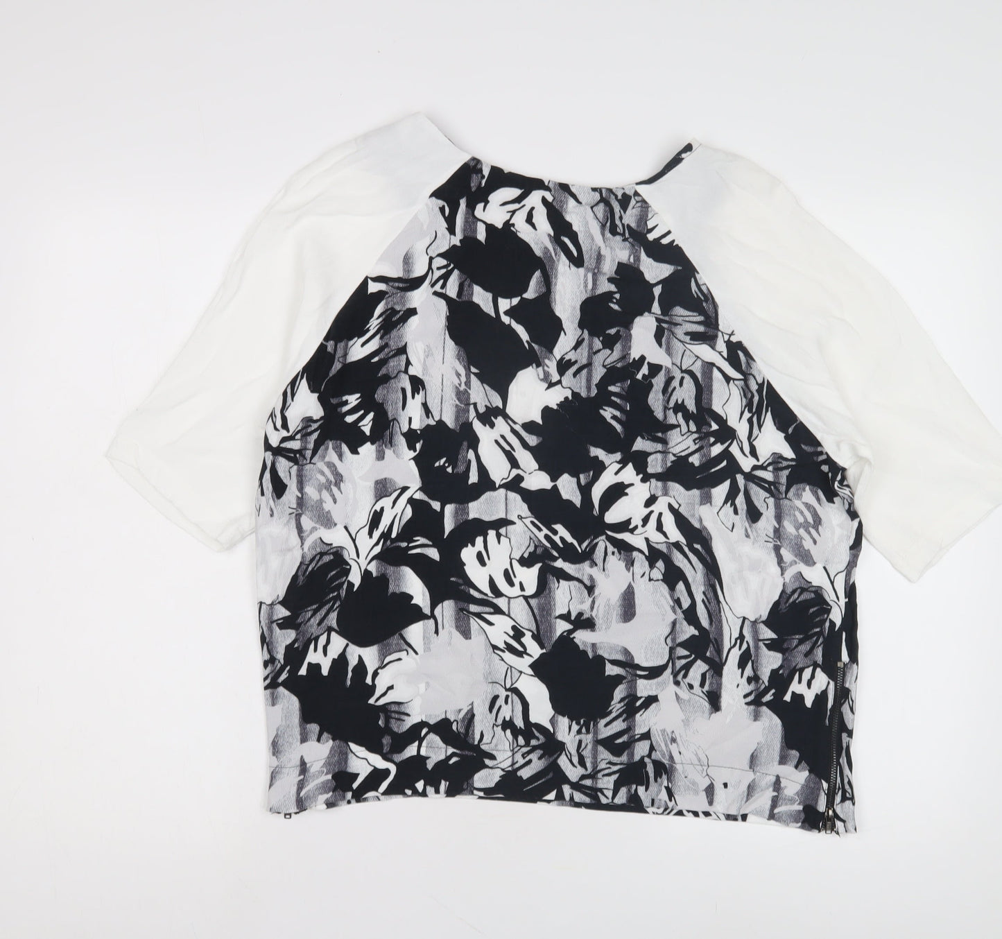 Topshop Women's Multicoloured Raglan Floral Top Size 10