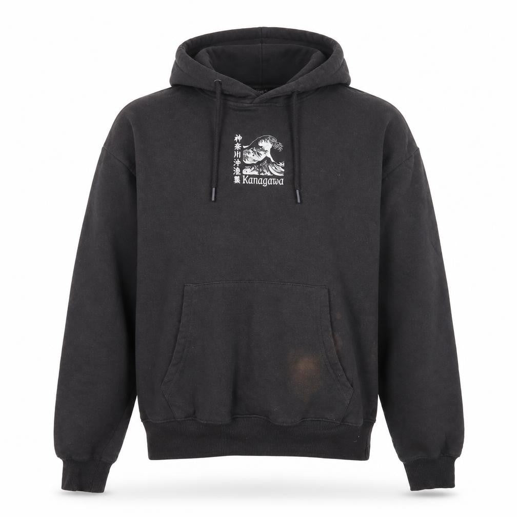 Pull&Bear Art Print Men's Black Hoodie S