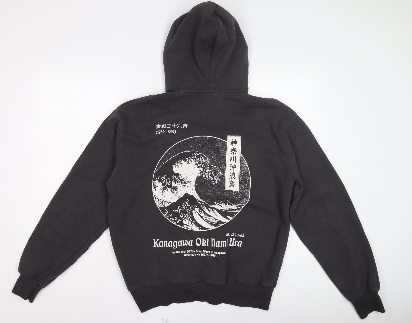 Pull&Bear Art Print Men's Black Hoodie S