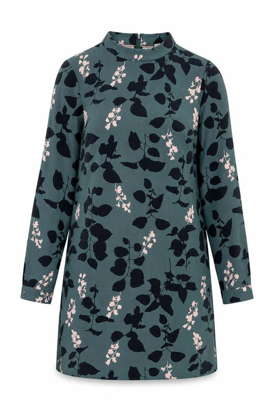 Boden Women's Green Floral Shift Dress Size 14