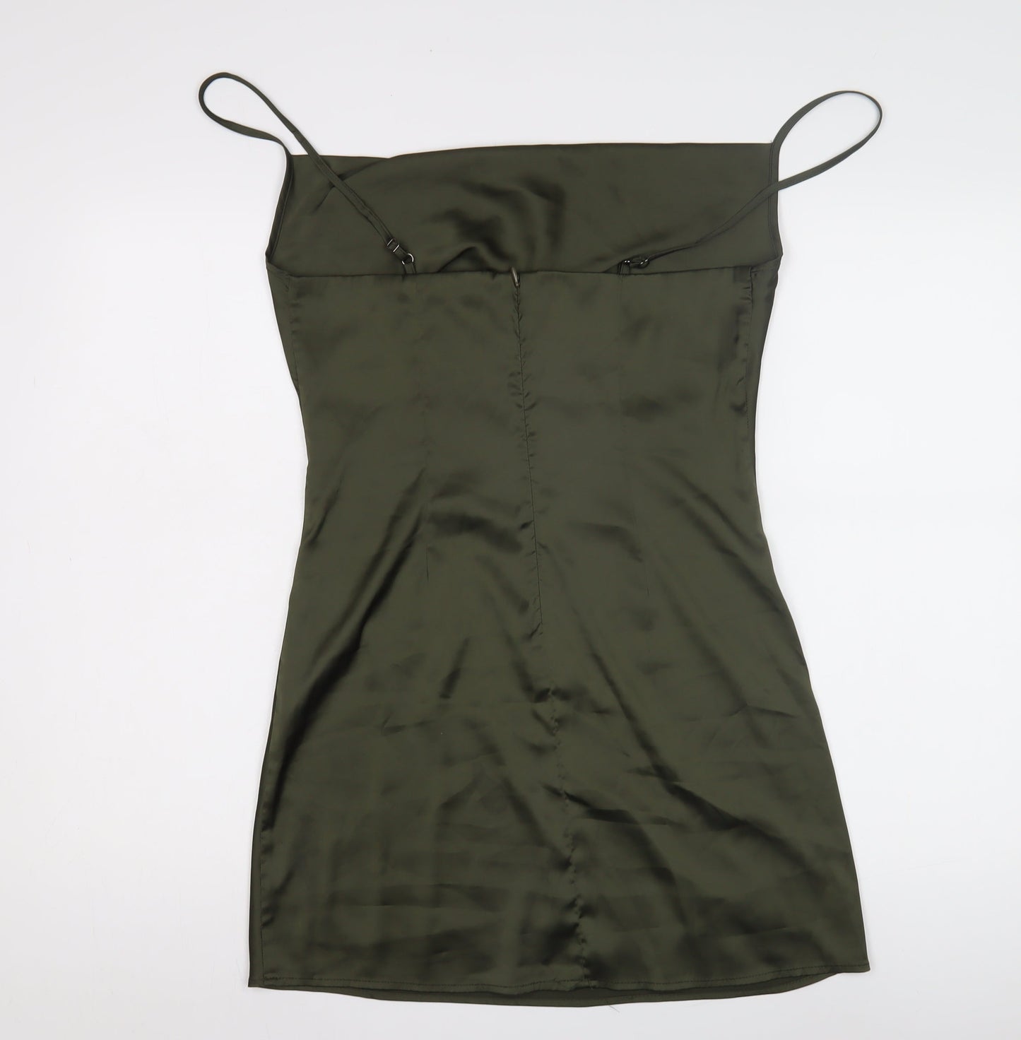 Stradivarius Women's Green Slip Dress Size 12