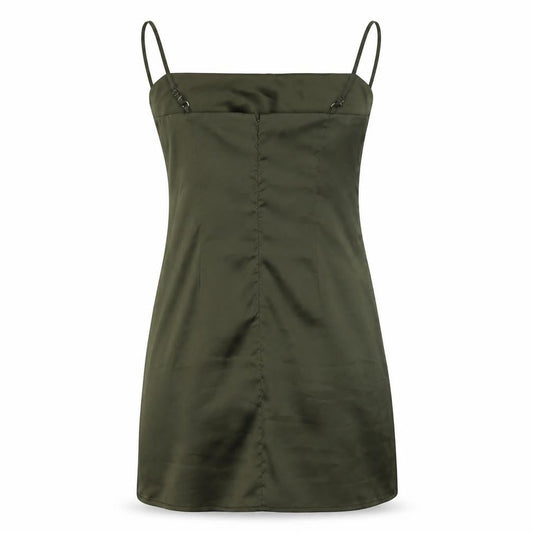 Stradivarius Women's Green Slip Dress Size 12