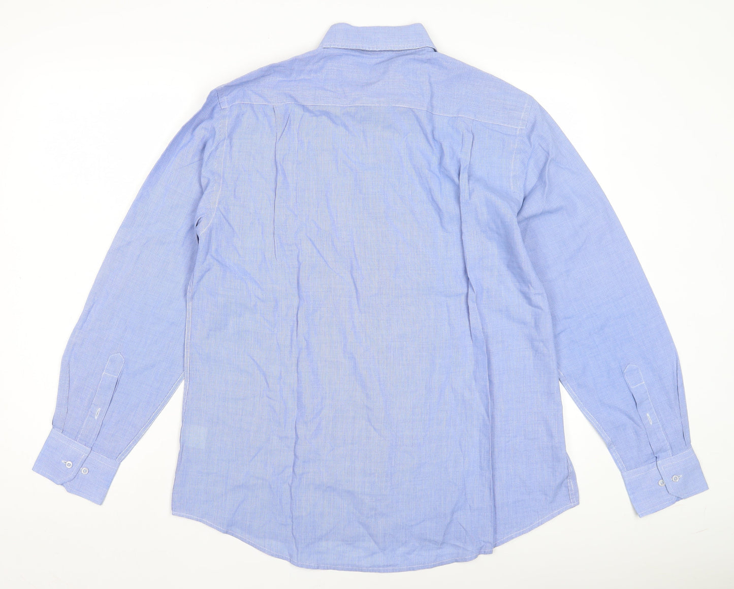 Greenwoods Men's Blue Striped Dress Shirt Size 16