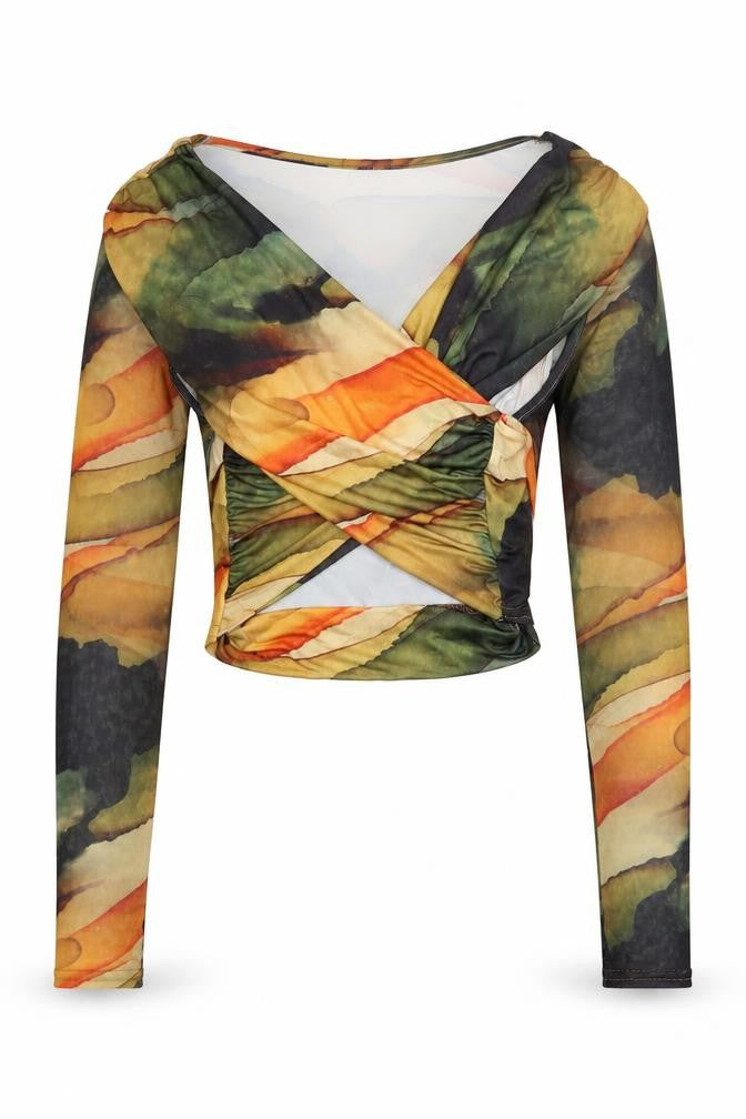 I Saw It First Women's Multi Cropped Top Size 8