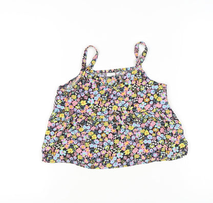 Additional front view of Next girls’ floral camisole top, age 10, multicoloured